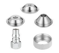 5Pcs Texture Spruzzatore Orifice Tip Set, Ugello Punta e Filettato Collare Muri A Secco Pittura Parete Spruzzatore Ugello Set Aerografi Ugello