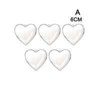 5pcs Transparent Plastic Heart-shaped Christmas Balls Diy Plastic Balls Wedding Party Decor Christmas Decorations