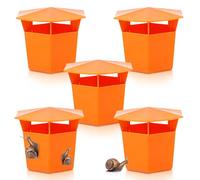 5PCS Trappola Di Lumache E Lumache,Catturanti Lumache,Riutilizzabile Trappole per Lumache Biologiche,Trappola Di Lumache E Lumache,Trappole per Lumache Birra,Protegge Orto Dalle Lumache (Arancia)