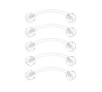5PCS Trasparente Flessibile Bioflex Acrilico Monili Penetranti Del Corpo Naso Setto A Ferro di Cavallo Orecchino Sopracciglio Lingua Tettarelle da biberon Labbro Anello Della Vite Prigioniera Convenie