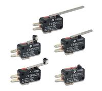 5PCS V-1C25 Serie Limite Corsa Forno A Microonde Porta Micro Interruttore Cerniera Rullo Leva Cerniera Momentanea A Scatto 15A 250VAC(V-154-1C25)