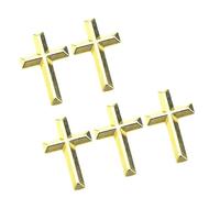 5pcs Versatile Crocifisso Spilla Pin Religioso Distintivo Accessorio Fatto a Mano Costume Accessori Cristiani Religiosi Pin, Narrow face, come descritto