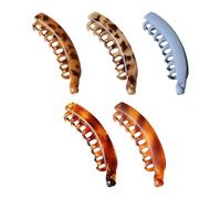 5Pcs Vintage Leopardi Stampa Banana Clip Di Capelli Per Le Donne Antiscivolo Grip Pratico Capelli Accessori Per Capelli Sottili