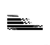 5PCS Vinyl Car Side Stickers Black Racing Stripes | 5-piece set, black racing stripes, high-res print, waterproof vinyl, sporty look upgrade