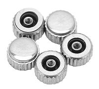 5Pcs Watch Crown Parts, Wrist Watch Crown Replacement Kit, Assorted Sizes 3mm 3.55mm 4mm Steel Crowns with Rose Gold Finish for Watch Repairers and Enthusiasts, Complete Spare Part (Foro piatto da