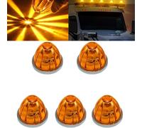 5PCS Watermelon Lights for Semi Truck,LED Light Indicator Side Marker Lamp,Trailer Side Marker Lights,Under Glow Wheel Light for Truck,Outline Water Melon Sides Markers for Motor with Bezel (Orange)