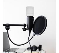 5Pcs White Metal U Shaped Microphone Windscreen Cover for Handheld Mic Use