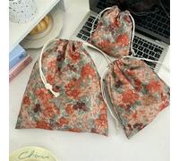 5pcs Women Cute Cloth Floral Makeup Bag Pouch Women Kawaii Coin Skincare Storage Organizer Travel Cosmetic Bag Drawstring Case