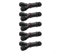 5pcs Y-Type Impermeabile Aviazione Socket IP68, 16A 250V Connettore Filo per Luce Bacheca Esterna Nero