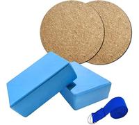 5pcs Yoga Attrezzature Set EVA Yoga Blocchi Cotone Stretching Strap Yoga Ginocchio Pad Fitness Esercizio Pilates Kit