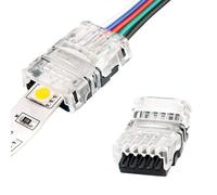 5pcs5 Pin10mm IP65LED Striscia Connettore 5050 LED Nastro Luce Collegamento Conduttore Striscia LED a Filo Connettore per Impermeabile 10mm RGBW RGB LED Strip Lights