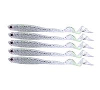 5pezzi 13cm Morbido Fishing Lure Esca Artificiale Paddle Tail Attrezzatura da Pesca Esche Jig Head Hook Pesca Swimbait (nastro)