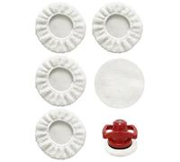 5Pezzi Cuffie Lucidanti Lana D'agnello per Einhell CE-CB 18/254 Li,CC-PO 90