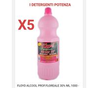 5pezzi Detergente sgrassante e igienizzante con alcool 30° profumato FLOYD 1 lt