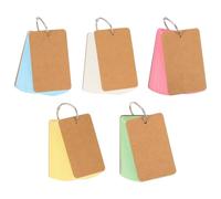 5pezzi English Words Cards in Carta Kraft, Learning Memory Cards