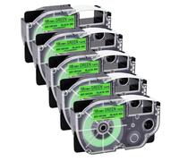 5pk nero su nastro compatibile da 18 mm in verde fluorescente per AR-18FGN per KL-C500 KL-100 KL-120 KL-750 Stampanti di etichetta