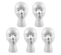 5pz 27.5 x 52cm Manichino/Manichino Testa Foam Femminile (Polistirolo) Espositore per Cappellino, Cuffie