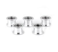 5Pz 2GT Puleggia, Alluminio Timer Puleggia 3 Dimensionale Stampante Accessori, 3mm Foro Ruota Senza Denti per Cinghia Larghezza 6mm(W6mm, 16T, Foro 3, Senza denti)
