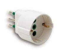 5PZ ADATTATORE 10A-SCHUKO FME BIANCO 2P+T 10A