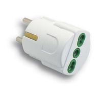 5PZ ADATTATORE SCHUKO-16A BIPASSO FME BIANCO 2P+T