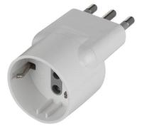 5PZ ADATTATORE SCHUKO DISASSATO ELECTRALINE BIANCO 2P+T 10A