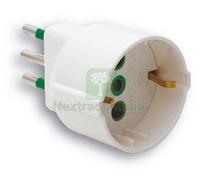 5PZ ADATTATORE SEMPLICE 2P+T SPINA 10A PRESA SCHUKO: