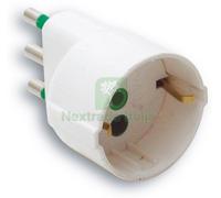 5PZ ADATTATORE SEMPLICE 2P+T SPINA 16A PRESA SCHUKO: