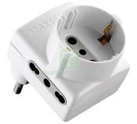 5PZ ADATTATORE TRIPLO 16A 16 SCHUKO ELECTRALINE BIANCO 2P+T ASIMMETRICO: