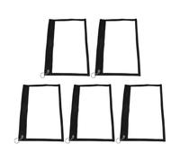 5pz Astuccio Trasparente Piccolo con Cerniera, , in PVC, Portapenne
