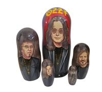 5Pz Bambole Russe Nesting Dipinte A Mano Di Black Sabbath