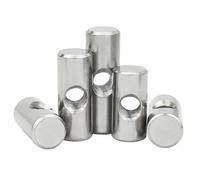 5pz Bulloni a barilotto M4 M5 M6 Perno cilindrico 304 Acciaio inossidabile Foro trasversale Martello Dado incorporato for mobili in legno(OD8 M5x16(5PCS))