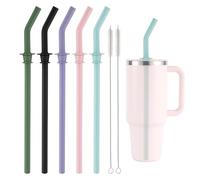 5pz Cannuccia di Ricambio per Hydro Flask Travel Tumbler da 40oz, Riutilizzabile Senza BPA Cannucce in Silicone e Spazzola per Pulizia per Accessori per Hydro Flask Borraccia Parti (5 Colori)