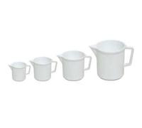 5PZ CARAFFE GRADUATE CON BECCO IN PLASTICA - lt.1