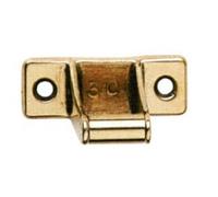 5PZ CAVALLOTTO CON RULLO A PIASTRINA OTTONE LUCIDO - mm.25h.