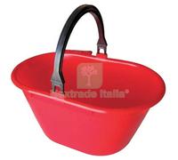 5PZ CESTA RACCOLTA OVALE MANICO FISSO ICS PPL ROSSO LT 20: