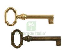 5PZ CHIAVI PER MOBILI MOD.33727 IN OTTONE MM.27X61 LUNGHEZZA GAMBO MM.34 OTTONE: