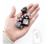 ̣ σ 5pz Dadi Di Plastica Da Gioco Classici Neri, Regalo Originale Per Uomini E Donne