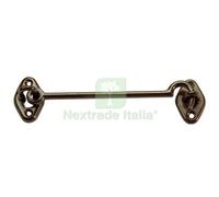 5PZ FERMAPERSIANE A GANCIO OTTONE BRONZATO + PIASTRINA MM 120: