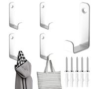 5Pz Ganci da Parete Muretto, Forma a L Gancio Appendiabiti da Parete Singolo, Attaccapanni da Muro Moderno, Appendi Abiti per Muro con Viti, Appendiabiti Ganci Paret per Asciugamani, Sciarpe, Borse
