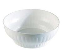 5PZ INSALATIERA COSTOLATA IN PLASTICA BIANCA - ? cm.34