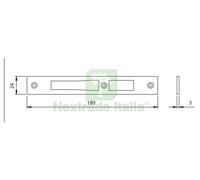 5PZ ISEO ART. 038.030 CONTROPIASTRA SERRATURA 783.1: