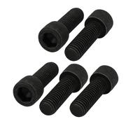 5pz M12x35mm 12,9 grado bussola esagonale filettatura sinistra a vite nero