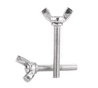 5Pz M6 DIN316 Bulloni in Acciaio a Vite a Farfalla Set di Assortimento in Acciaio Inox 304, Filettatura Completa, Finitura Semplice(M6*40mm)