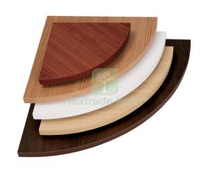 5PZ MENSOLA ANGOLO SQUADRATA NOCE CM. 25X25X1,8: