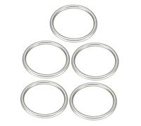 5pz Multiuso Metallo O Anello Fibbia Saldato 60mm x 50mm x 5mm
