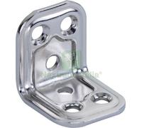 5PZ PIASTRA ANGOLARE INOX ART.749 30X30X30 MM: