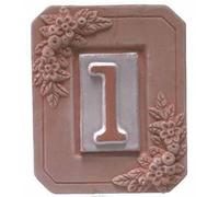 5PZ PORTANUMERO IN TERRACOTTA 1 POSTO CM. 13X16