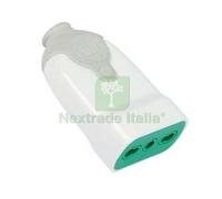 5PZ PRESA DRITTA 2 POLI + TERRA BIPASSO 10 16A BIANCA BIANCA 81000: