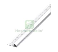 5PZ PROFILO AD ANGOLO JOLLY ALLUMINIO ARGENTO CROMATO MM. 8X2,5 MT.: