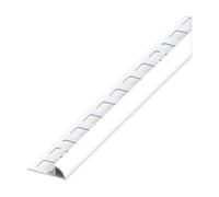 5PZ PROFILO AD ANGOLO JOLLY PVC Bianco Brillante mm. 10x2,5 mt.